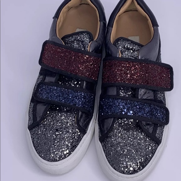 L' Autre Chose Blue Red Black Glitter  Leather - Picture 2 of 11